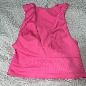 Hot pink v neck top